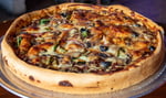 Deep dish veggie lovers pizza