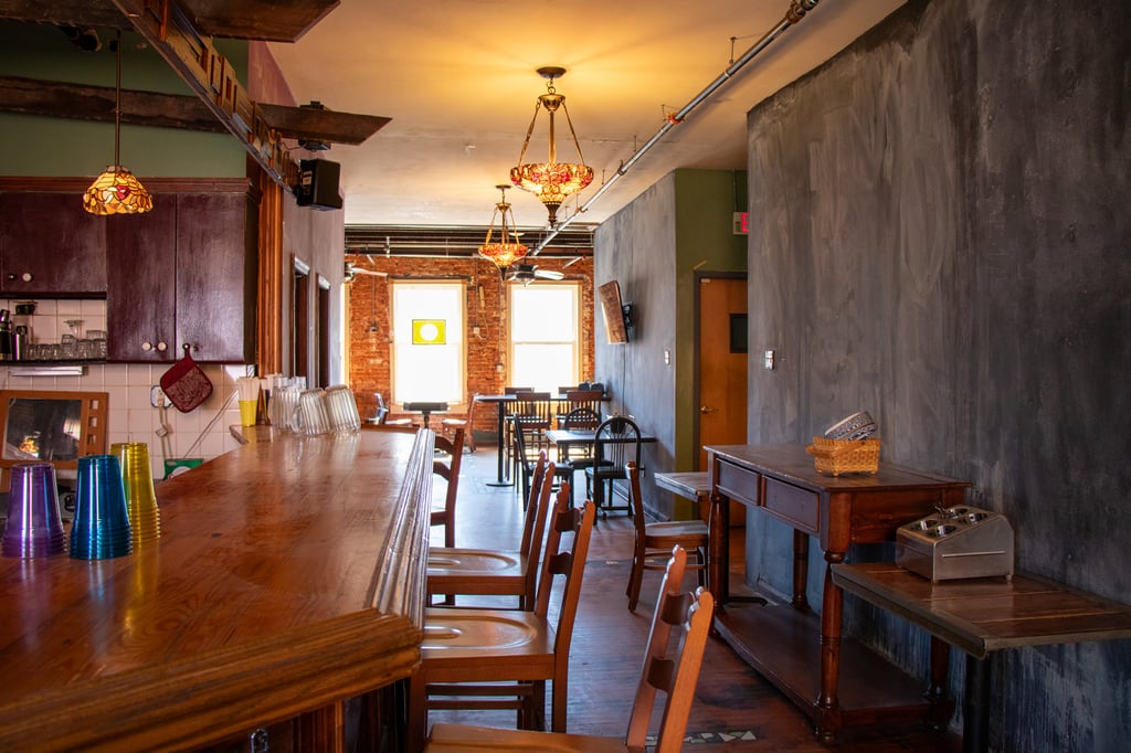 View of bar and party room